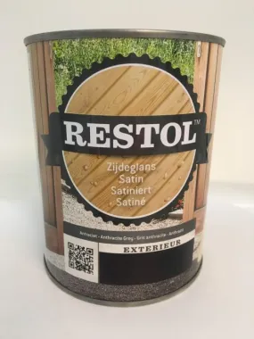 Restol Houtolie Zijdeglans 1L Antraciet